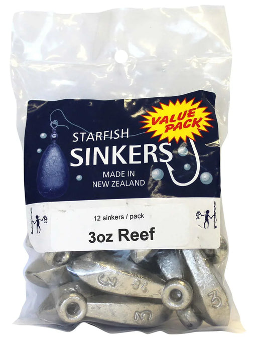 Starfish Reef Sinker Value Pack 3oz (12 per pack) - LX2001 - Homewares, Outdoor, Phone Accessories, Cases, Speakers, Headphones + More -