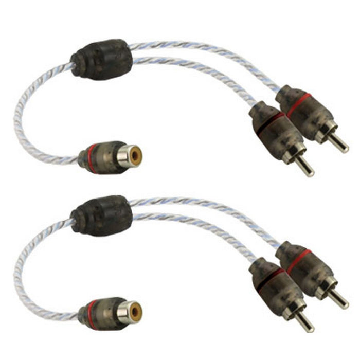 DNA PRO SPEC RCA Y-LEAD 1X FEMALE RCA TO 2X MALE RCA BLUE(PAIR)