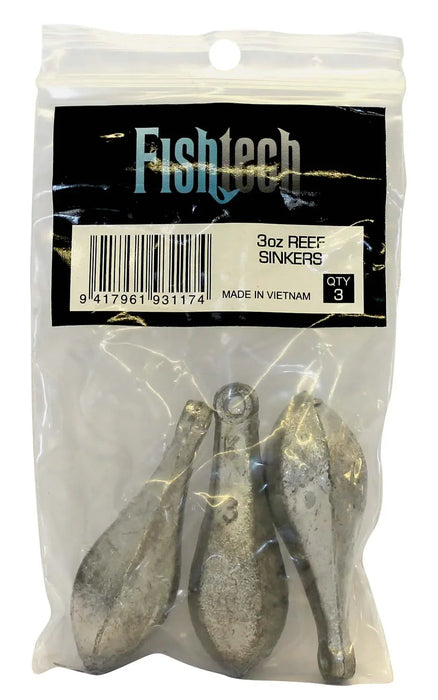 Fishtech Reef Sinkers 3oz (3 per pack) - LX2001 - Homewares, Outdoor, Phone Accessories, Cases, Speakers, Headphones + More -