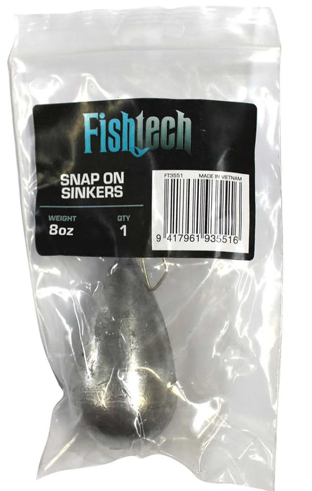 Fishtech Snap On Sinker 8oz (1 per pack) - LX2001 - Homewares, Outdoor, Phone Accessories, Cases, Speakers, Headphones + More -
