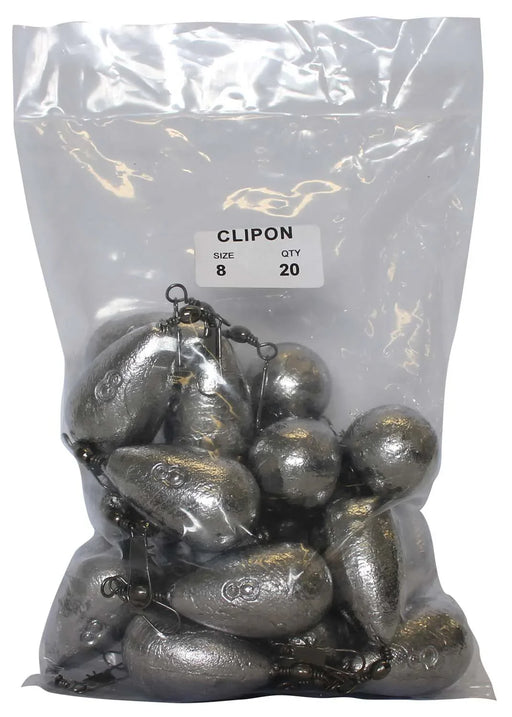 Clipon Sinker Bulk Pack 8oz (20 per pack) - LX2001 - Homewares, Outdoor, Phone Accessories, Cases, Speakers, Headphones + More -