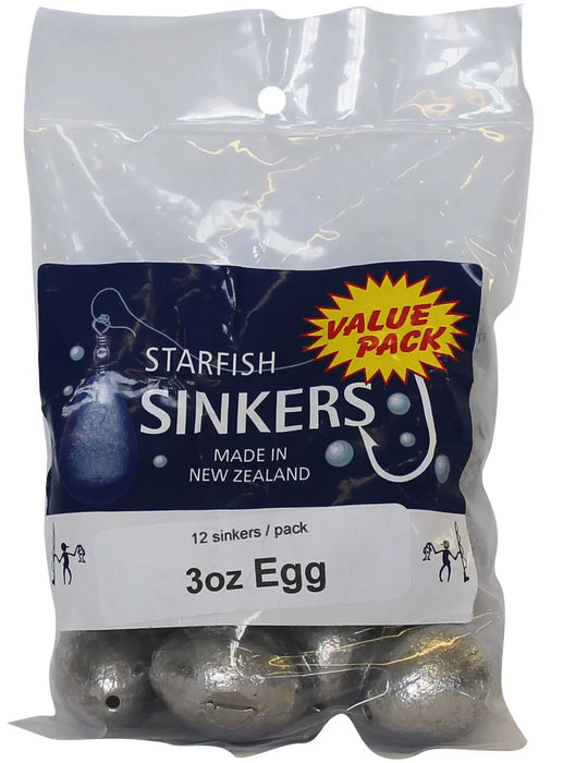 Starfish Egg Sinker Value Pack 3oz (12 per pack) - LX2001 - Homewares, Outdoor, Phone Accessories, Cases, Speakers, Headphones + More -