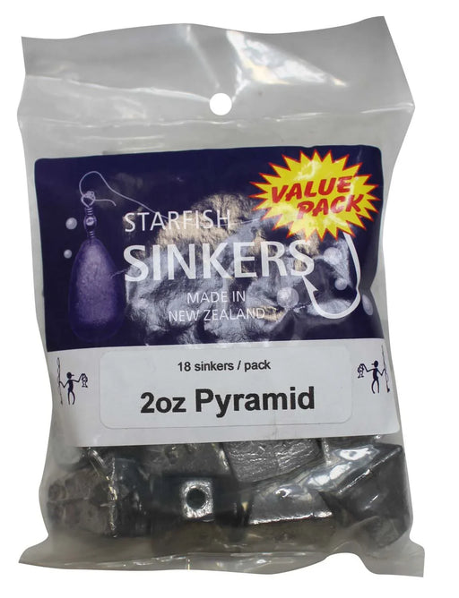 Starfish Pyramid Sinker Value Pack 2oz (18 per pack) - LX2001 - Homewares, Outdoor, Phone Accessories, Cases, Speakers, Headphones + More -