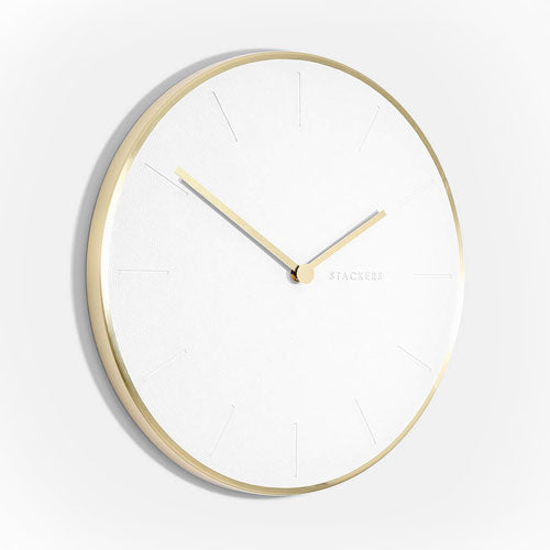 Stackers Wall Clock White