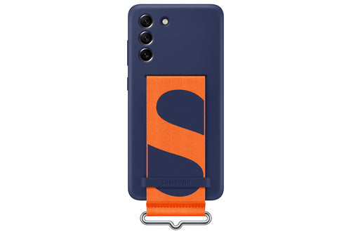 Samsung S21 FE Silicone with Strap Cover Navy Case