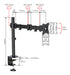 Omp Desk Mount Single Arm 13-27' Monitor Vesa75/100 Mount