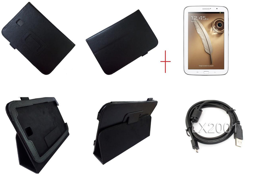 Samsung Galaxy Note 8 Leather Case USB PC Cable