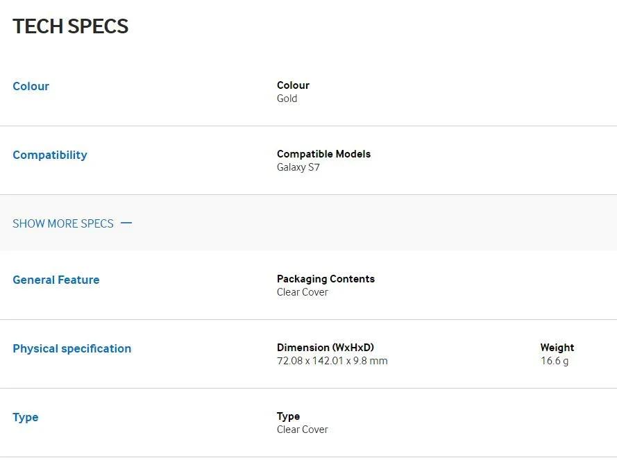 Samsung Galaxy S7 Protective Case EF-QG930CFEGWW - LX2001 - Homewares, Outdoor, Phone Accessories, Cases, Speakers, Headphones + More -