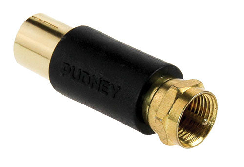 Pudney Coaxial Socket To F Plug Adaptor