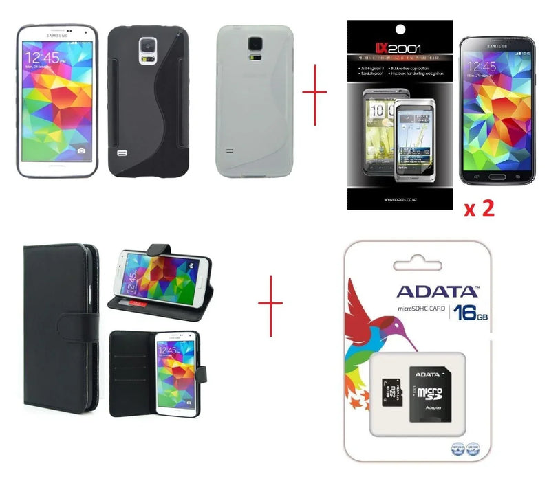 Samsung Galaxy S5 Wallet Leather Gel Case 16GB SD - LX2001 - Homewares, Outdoor, Phone Accessories, Cases, Speakers, Headphones + More -