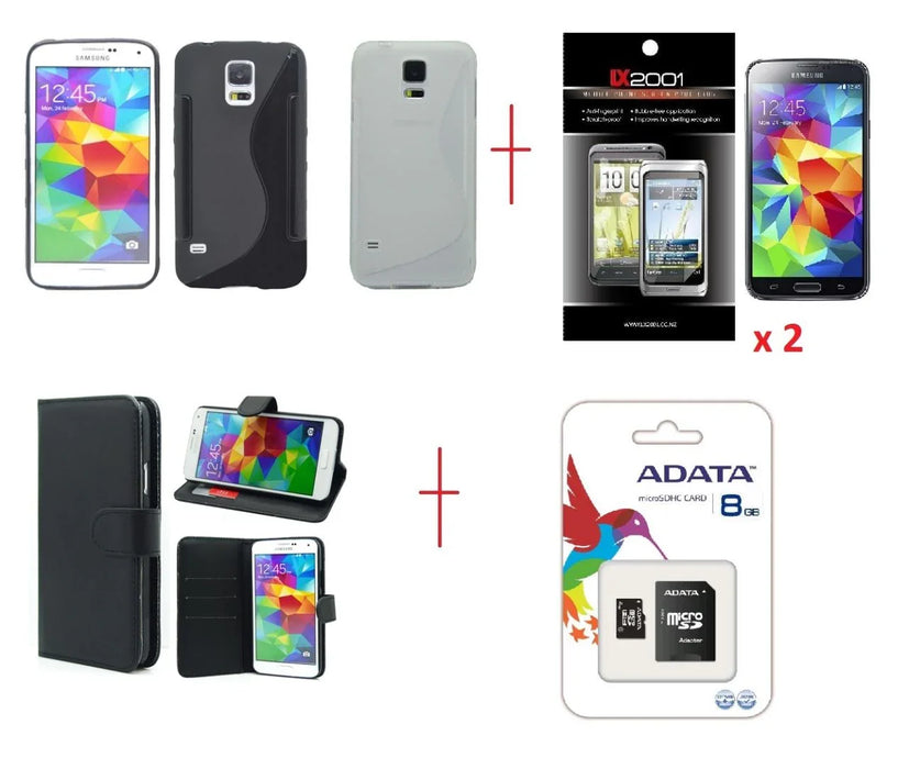 Samsung Galaxy S5 Wallet Leather Gel Case 8GB SD - LX2001 - Homewares, Outdoor, Phone Accessories, Cases, Speakers, Headphones + More -
