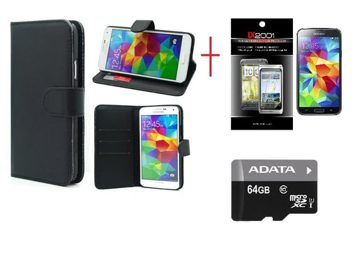 Samsung Galaxy S5 Wallet Leather Case 64GB MicroSD - LX2001 - Homewares, Outdoor, Phone Accessories, Cases, Speakers, Headphones + More -