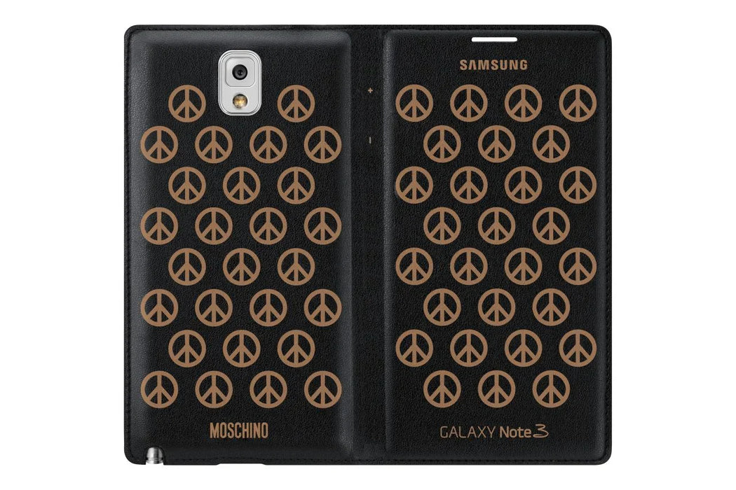 Samsung Note 3 Moschino Wallet Cover - Black Peace - LX2001 - Homewares, Outdoor, Phone Accessories, Cases, Speakers, Headphones + More -
