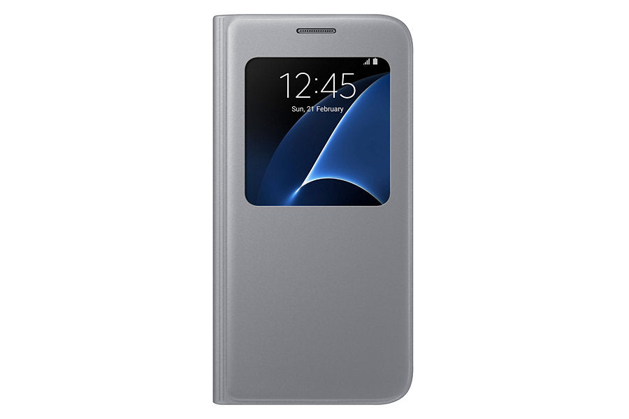 Samsung Galaxy S7 S View Flip Case - Silver EF-CG930PSEGWW