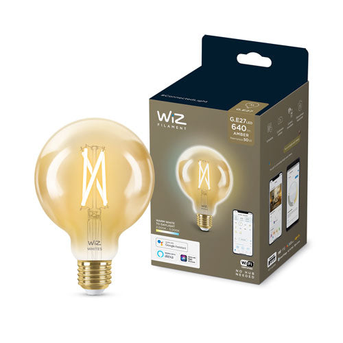 Wiz Amber Filament Wi-Fi+Ble 50W A60 G95 920-50 Bulb