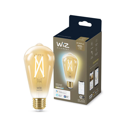 Wiz Amber Filament Wi-Fi+Ble 50W A60 St64 920-50 Bulb