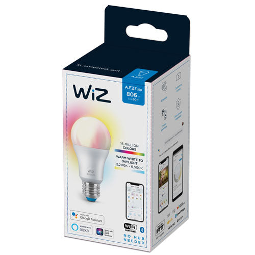 Wiz Colour A60 E27 Gen2 Wifi+Bt Bulb