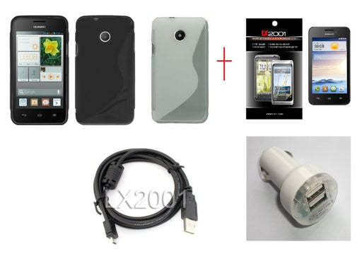 Huawei Ascend Y330 Case Dual USB PC Car Charger